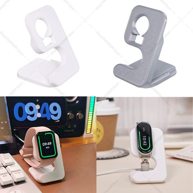 Xiaomi Desktop-Ständer und Ladehalterung für Mi Band 5/6/7/8/9/10 und Pro-Modelle mit NFC-Organizer, Weiß - Bild 1
