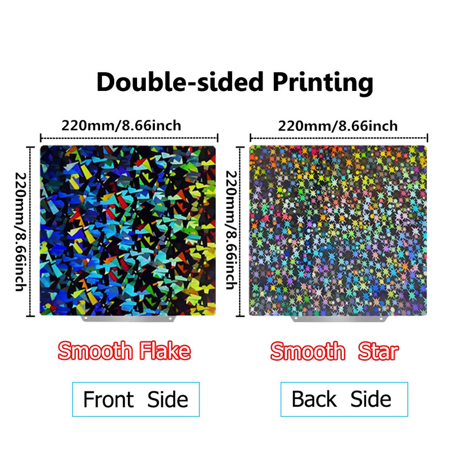Anycubic Doppelseitiges magnetisches beheiztes Druckbett mit PEI- und PET-Platte für Anycubic Mega Pro und Anet A8 Duplicator I3, B/T: 220 x 220 mm - Bild 2