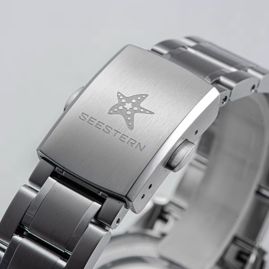 SEESTERN Armbanduhr Automatik, Edelstahl, Blau, 42 mm, Herren - Bild 5