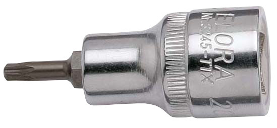 Elora Schraubendreher-Einsatz TORX 1/2 mit Bohrung, Farbe Silber, ELORA-3245-TTX 50 - Bild 1