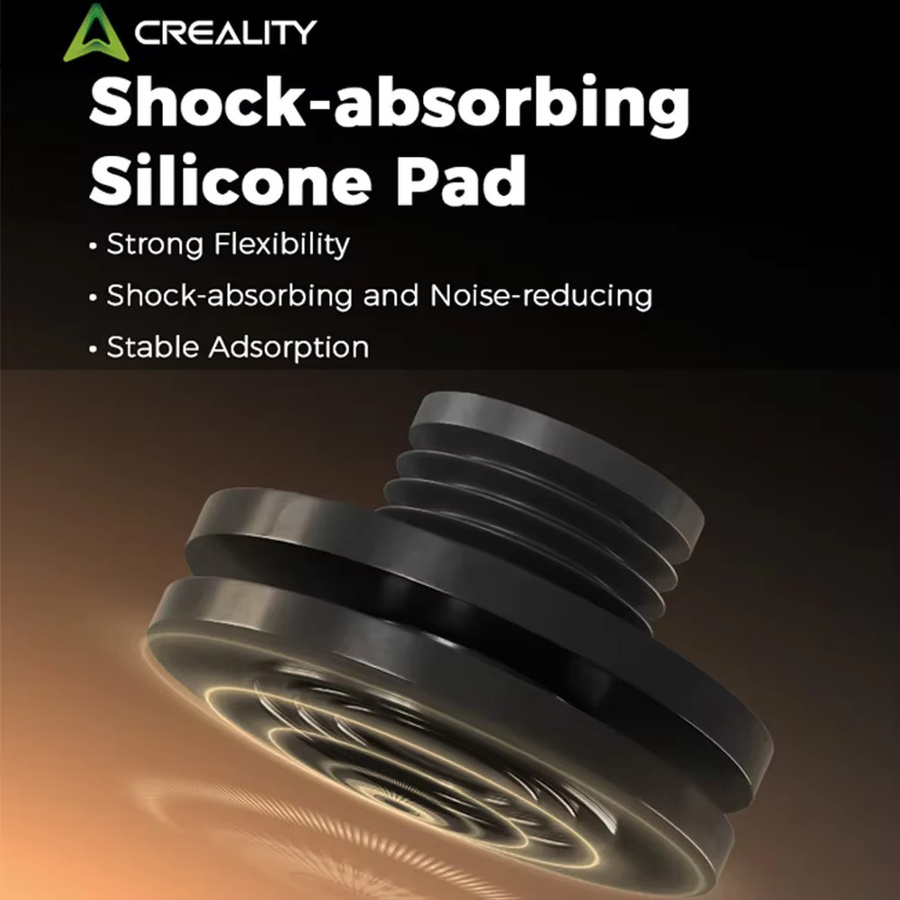 Creality Stoßdämpfendes Silikonpad Set in Schwarz für K1, K1 Max, K1C, K1 SE und Ender-3 V3 Serie - Bild 3