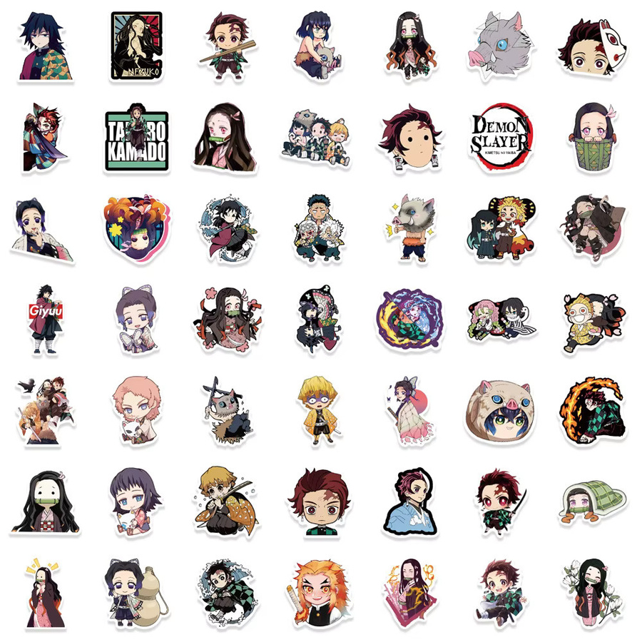 Bandai Demon Slayer Aufkleber, Anime Cartoon Tanjiro Kamado Nezuko Kamado, Sticker für Handy Auto, Manga-Aufkleber Deko - Bild 3