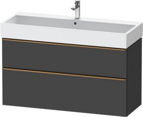 Duravit Waschtischunterschrank D-Neo Wandmontage in Weiß und Grau Matt, B/T/H: 118,4 x 44,2 x 62,5 cm - Bild 1