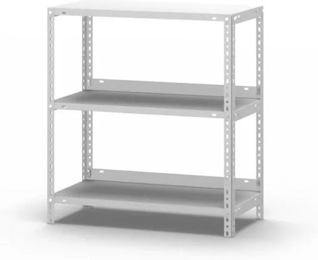 PROREGAL Aktenregal mit Schraubsystem, 3 Ebenen, Lichtgrau, H x B x T: 80 x 75 x 30 cm - Bild 1