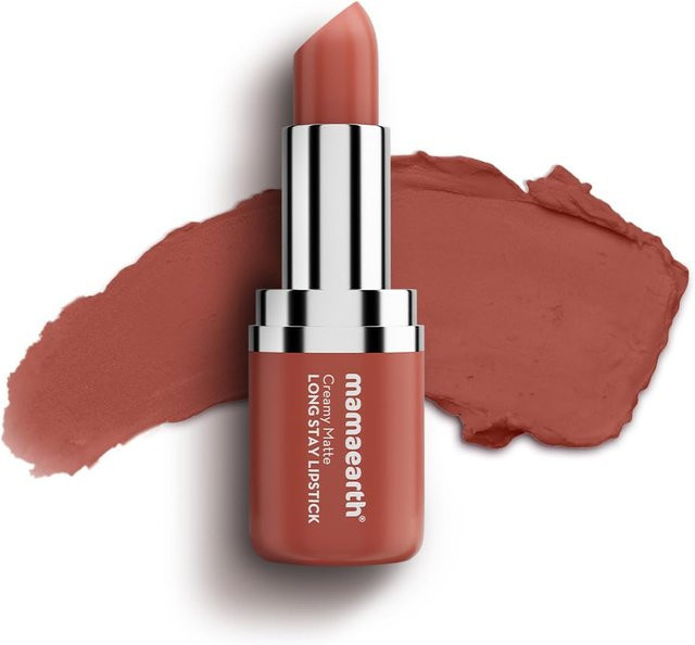 Mamaearth Cremiger Matt-Lippenstift, Aprikosen-Taupe, 4,2g - Bild 1