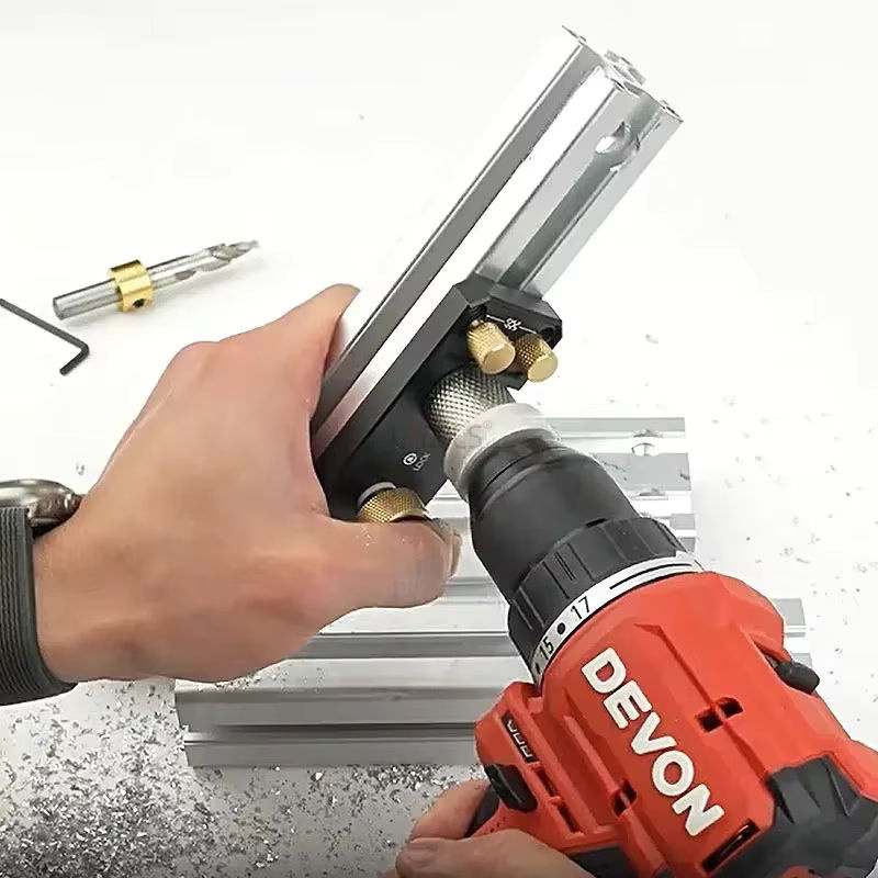 LTOOLS Universal Aluminium Profil Bohrjig für die 20/30/40 Serie in L-Typ und T-Typ als DIY Werkzeug zum Stanzen und Spleißen - Bild 3