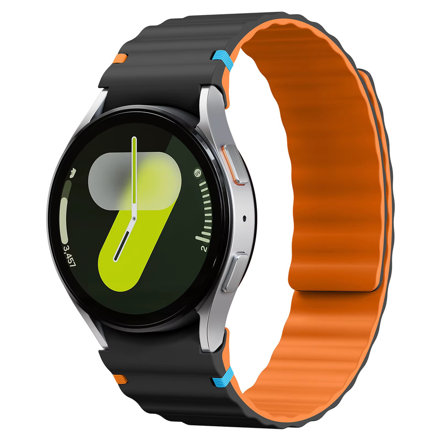 Uhrenarmband Silikon, Magnetisch, Schwarz, Unisex - Bild 2