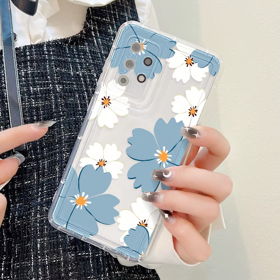 Samsung TPU Blumen Etui in Multicolour für verschiedene Modelle wie A54 5G, A55, S24 Ultra und weitere - Bild 1
