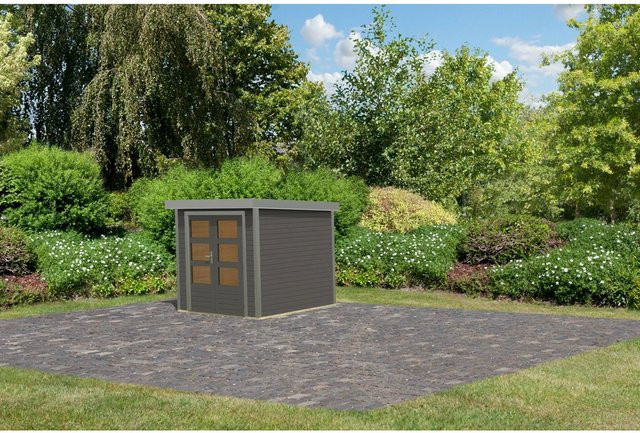 Karibu Gartenhaus Diego B in Terragrau mit B/T/H: 208,5 x 209 x 213 cm - Bild 1