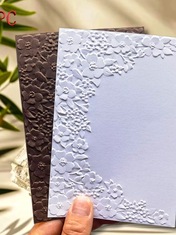 3D-geprägtes Ordner- und Stanzset Artistische Blumenrahmen für Scrapbooking und Kartenherstellung aus Kunststoff - Bild 5