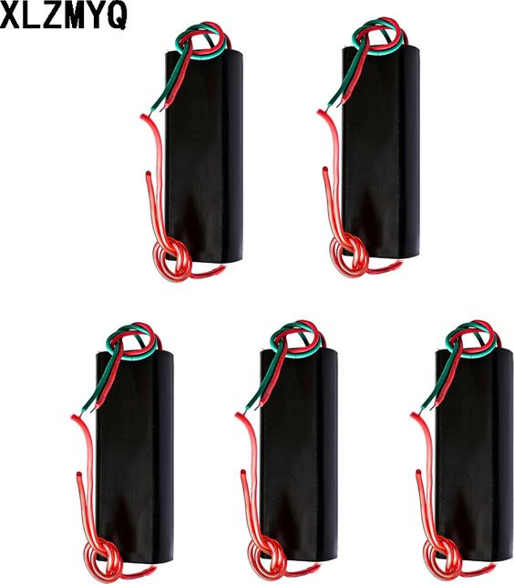 5er Set Hochspannungs-Generator Modul 400kV DC 3-6V Spannungs-Transformator Impulsbogen Boost-Modul in Schwarz - Bild 1