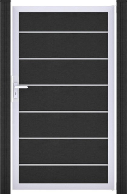 GroJaSolid Grande Premium Tor Anthrazitgrau B/H: 100 x 180 cm mit EV1 Rahmen - Bild 1