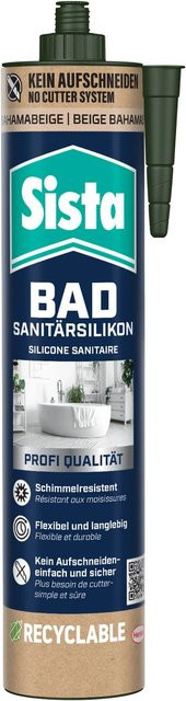 Sista Sanitär-Silikon für Bad und Küche, wasserdicht, Beige, 280 ml - Bild 1