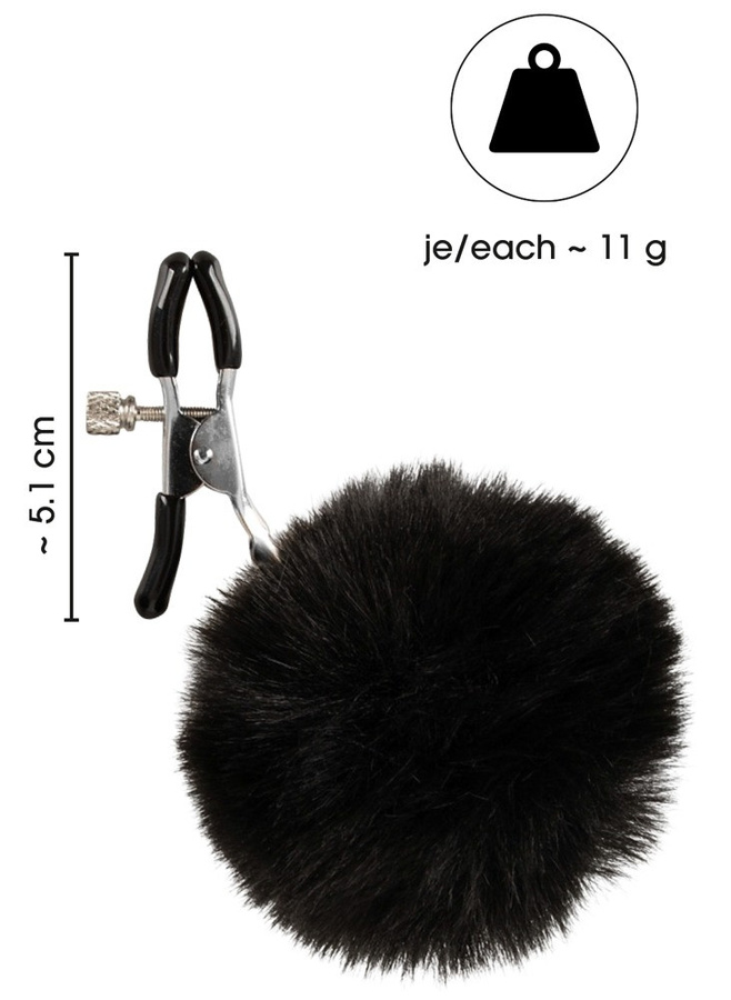 Nippelklammern mit Plüsch-Pompons - Bild 4