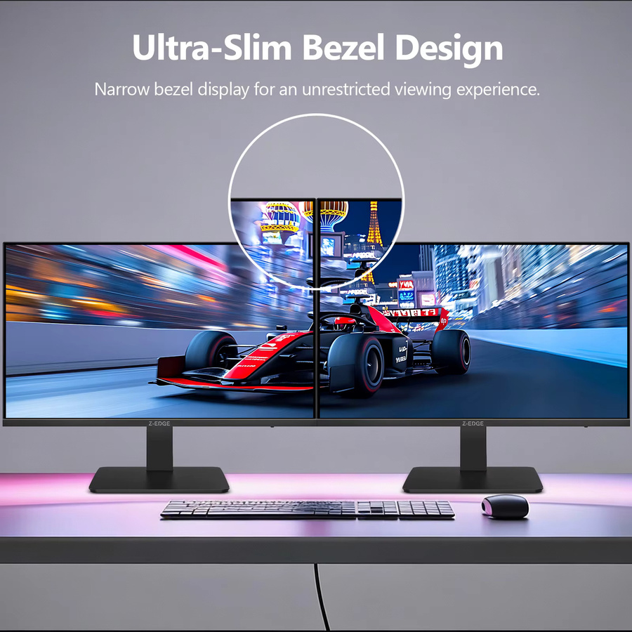 Z-EDGE Gaming-Monitor 24 Zoll mit Full HD IPS-Panel, 180 Hz, 1 ms MPRT, HDR10 und FreeSync in Schwarz - Bild 3