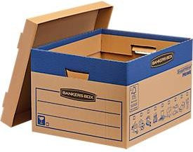 SmoothMove Prime Umzugskarton aus 2-lagiger Wellenpappe mit abnehmbarem Deckel und Beschriftungsfeld, braun, 10 Stück, H: 28,7 cm, B: 38,0 cm, T: 43,0 cm - Bild 1