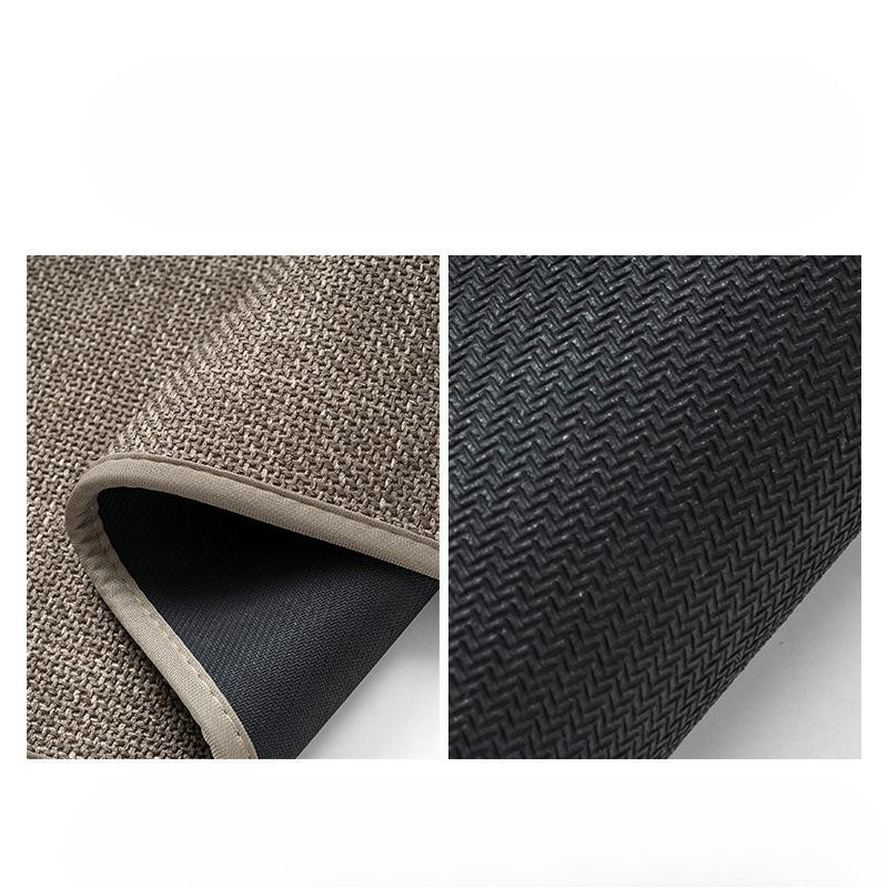 Saugfähige Badezimmer-Bodenmatte von Yiran Furniture aus Leinenimitat, bogenförmig und rutschfest, B/B: 45 x 100 cm - Bild 2
