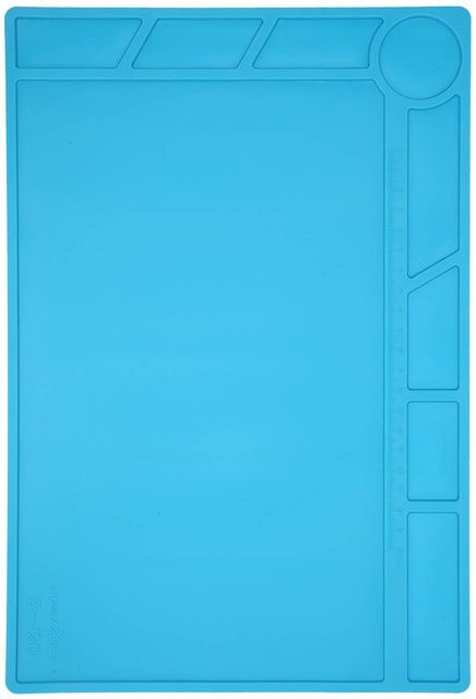 Hitzebeständige Silikon-Reparaturmatte S120 in Blau für die Wartung von Industrieelektronik und PCB-Platinen - Bild 1