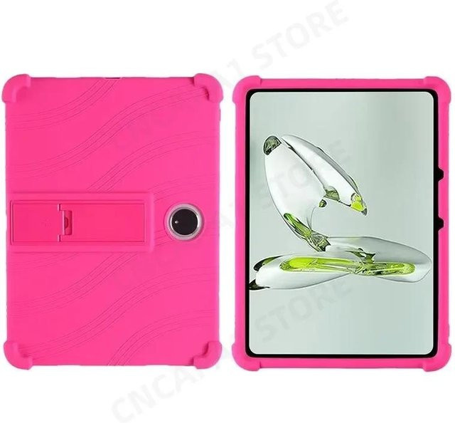 OnePlus Pad 2 Pro Hülle für 12,1 Zoll Tablet in Pink, weiche Silikonhülle mit Ständer und stoßfestem Schutz - Bild 1