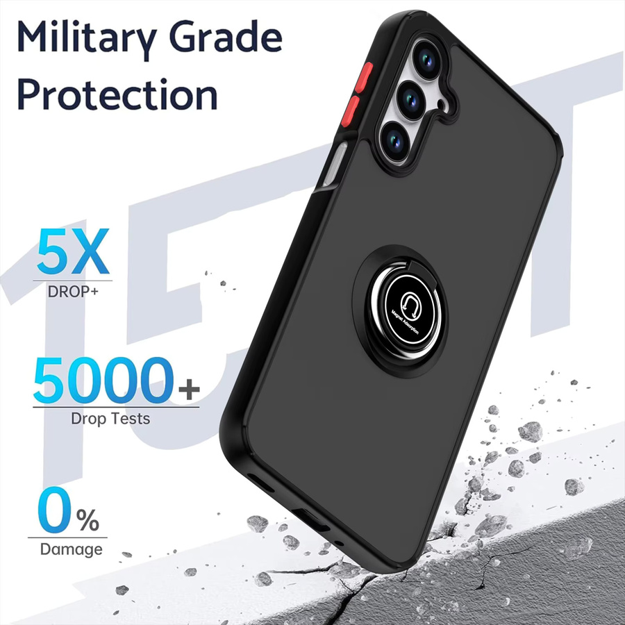 Stoßfeste Silikon Handyhülle mit magnetischer Autohalterung für Samsung Galaxy A57 A37 A17 A07 A56 A36 A16 A06 A55 A35 in Schwarz und Grün - Bild 4