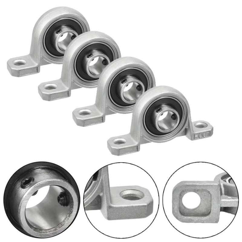 Stehlager Block aus Zinklegierung in Silber für KP08 KP000 KP001 KP002 KP004 KP005 mit Bohrung Durchmesser 8 mm bis 17 mm - Bild 3
