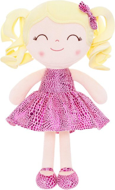 Kidsly Curly Flash Babypuppen Plüschtier, rosa rot, ab 0 Jahre - Bild 1