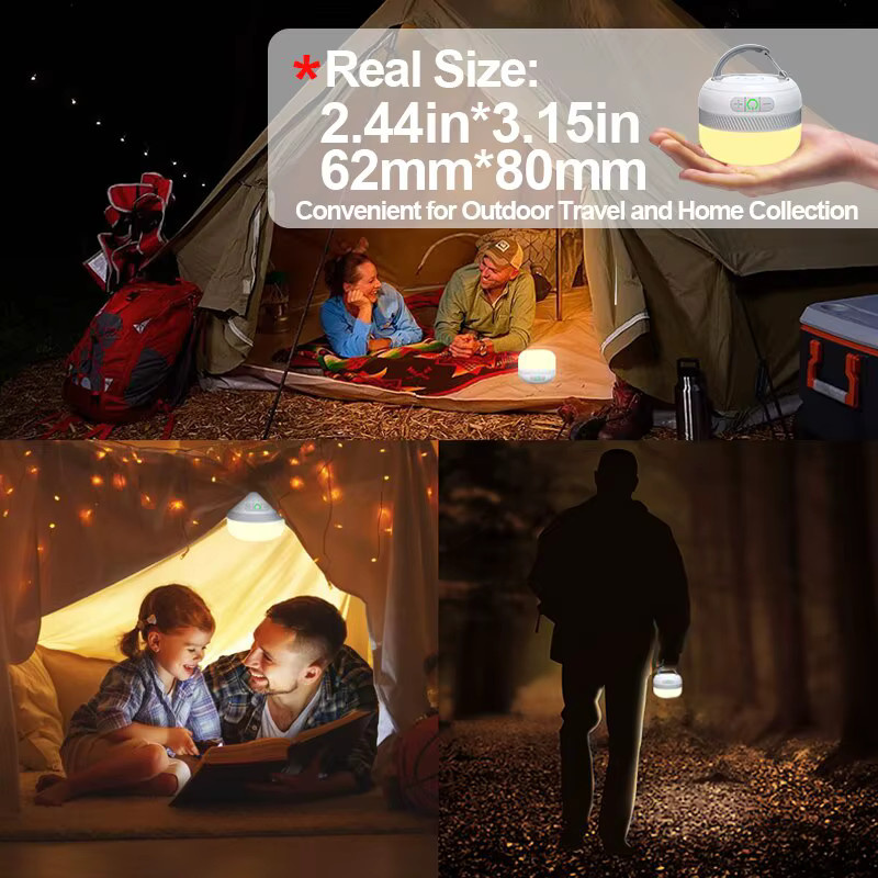 NATFIRE LV10 Campingleuchte, wiederaufladbare LED Taschenlampe und Notfalllaterne mit USB-C, 5 Lichtfarben und RGB-Funktion, Weiß - Bild 6