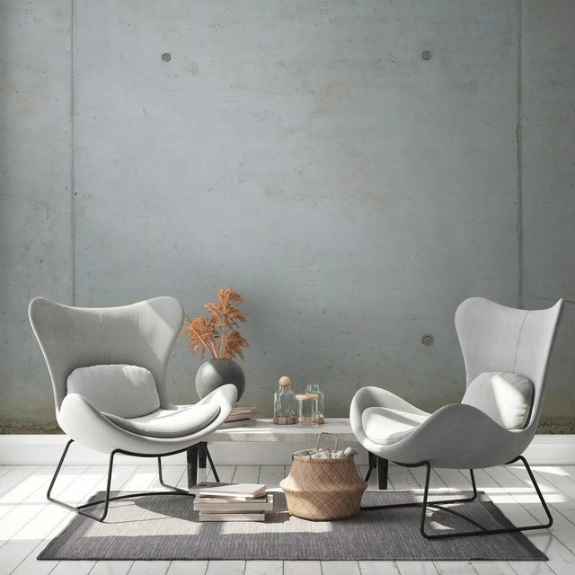 PROFHOME Fototapete Betonoptik in Grau und Beige, modernes Mural aus Vlies, matt, Breite: 3,71 m, Höhe: 2,80 m - Bild 1