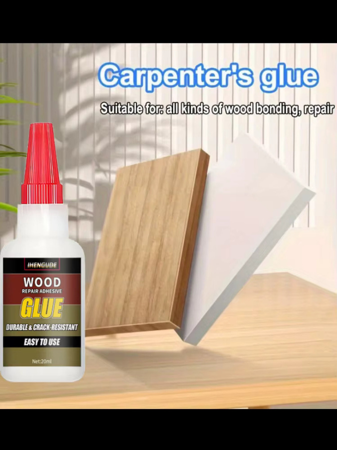 Starker Holzbearbeitungskleber für Kantenanleimungen, schnell trocknender PVAC-Synthetikharzkleber in Weiß für Möbelkanten, Türrahmen, Schränke und Tische - Bild 5