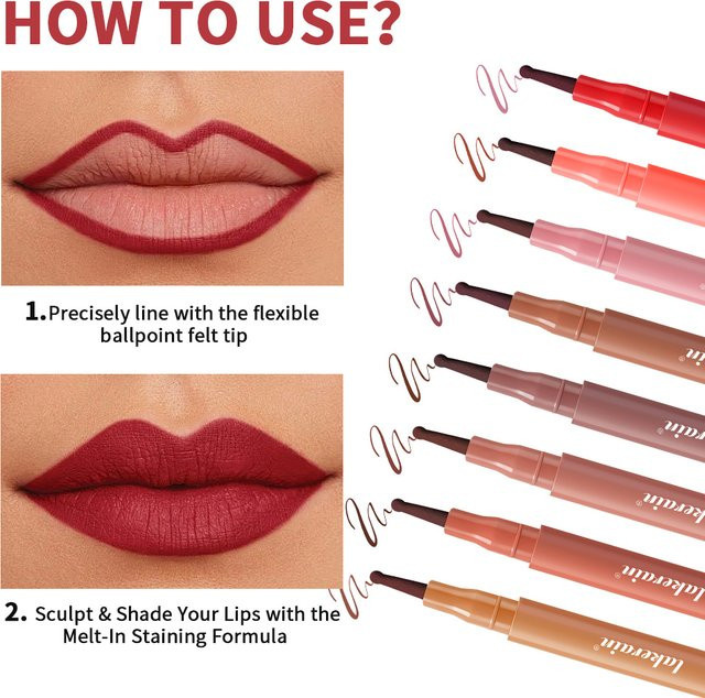 Lakerain Lipliner, 8 Farben, Matt, Unisex - Bild 1