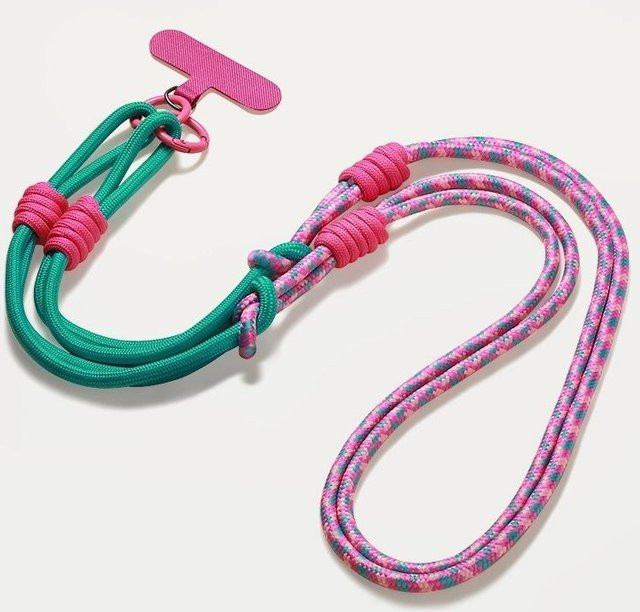 Multifunktionales verstellbares Handy-Lanyard aus Nylon als Crossbody-Trageband in Multicolor, Modell CSWO02 - Bild 1