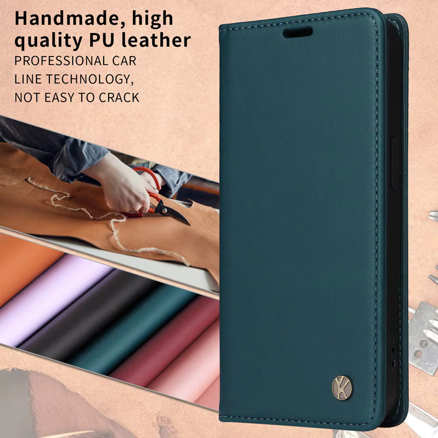Magnetische Leder-Brieftaschenhülle mit Klappverschluss für Xiaomi 11 12 13 14 15 Pro Max Ultra in Schwarz - Bild 4