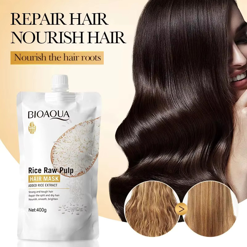 Rice Magic Keratin Haarmaske, Creme, strapaziertes Haar - Bild 3