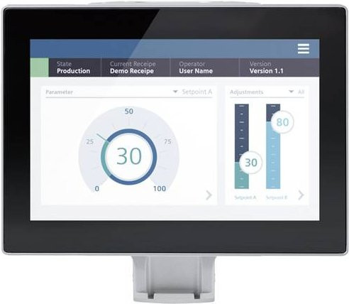 Siemens 6AV2128-3MB57-1BX0 SPS-Bedienpanel in Schwarz mit Ethernet/LAN - Bild 1