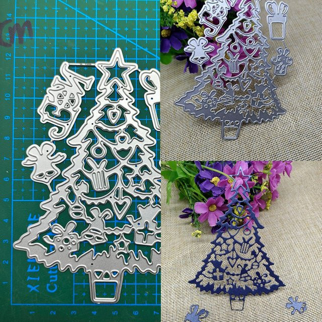 Metall Stanzform Weihnachtsbaum für Papierhandwerk und Bastelarbeiten - Bild 1