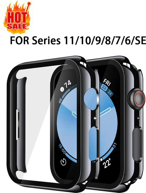 NEY Schutzhülle für Apple Watch, Hartplastik-Bumper, Gold, Unisex - Bild 1