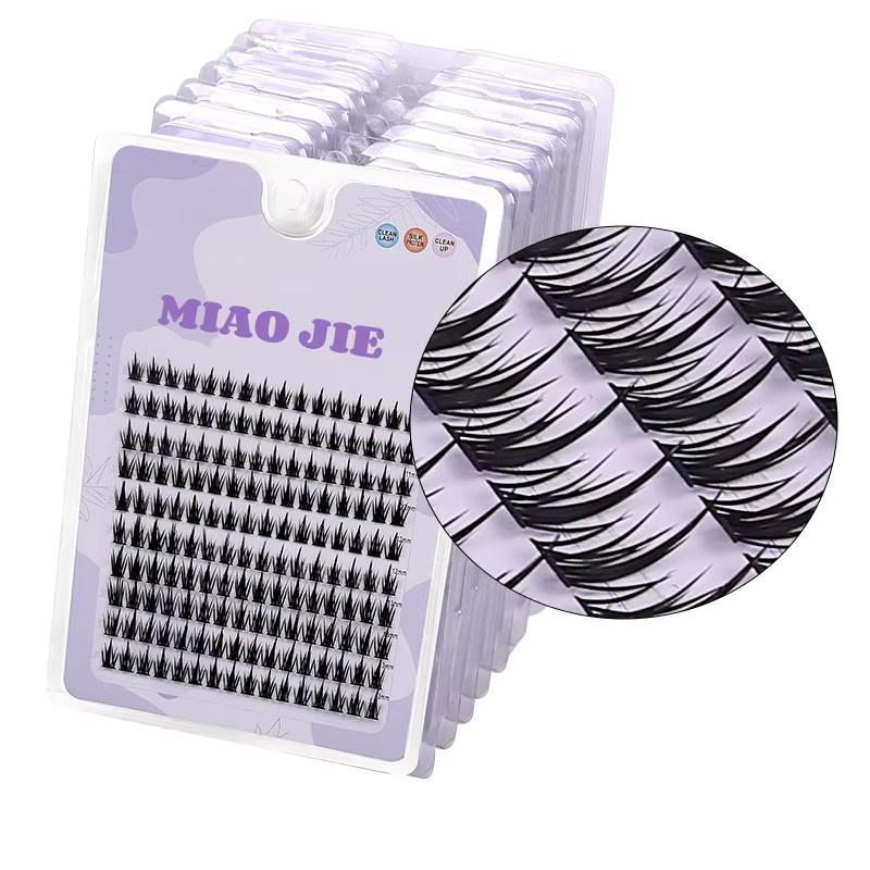 MIAOJIE Cluster-Wimpern, Black, Natürlich, Unisex - Bild 4
