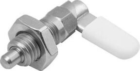 KIPP Sperrriegel M16 Form D aus Edelstahl in Silber mit Kappe und Mutter - Bild 1