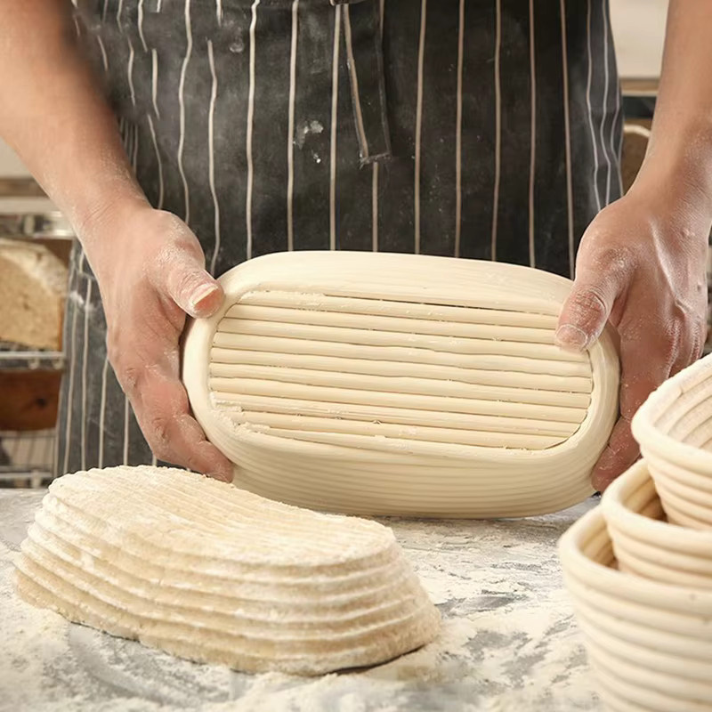 Meibum Sauerteig-Gärkorb aus natürlichem Rattan in Beige mit Liner, rundes Banneton für dein Brotbacken - Bild 2