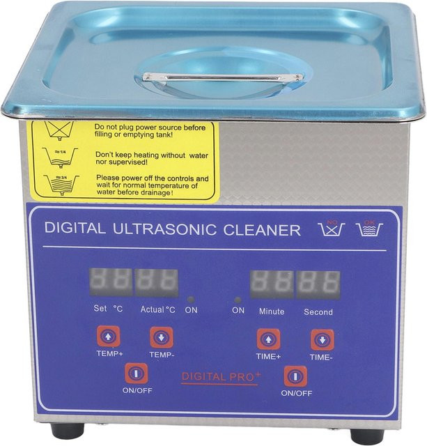 Aimo Professionelles Ultraschallreinigungsgerät mit Heizfunktion für Schmuck und Uhren, Silber, 1,3 l - Bild 1