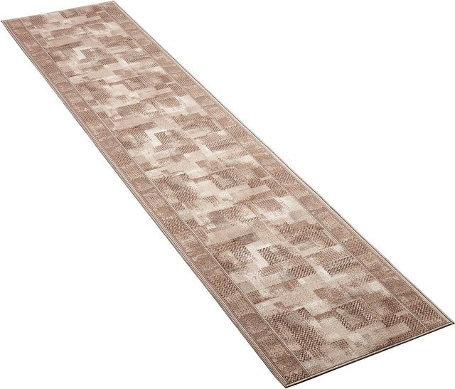 Moderner Teppich Tetris in Beige mit geometrischem Design für Flure - Bild 1