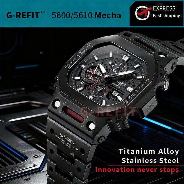 G-Refit Uhrengehäuse Edelstahl, Titan, Schwarz, Unisex - Bild 1
