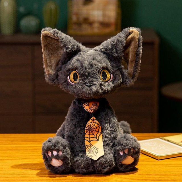 Binchi Fitness Devon Rex Katze Plüschtier, Schwarz-Weiß, ab 14 Jahren - Bild 1