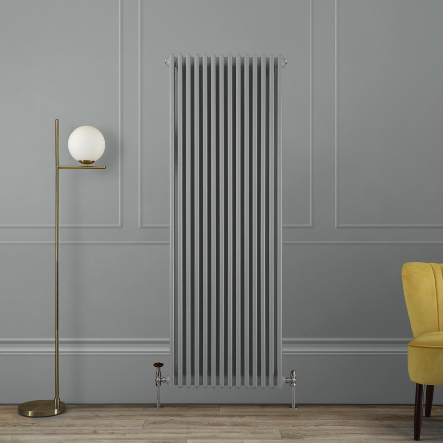Regent Gliederheizkörper 3-Säulen vertikal aus Stahl in Grey, H: 180 cm, B: 65 cm - Bild 1