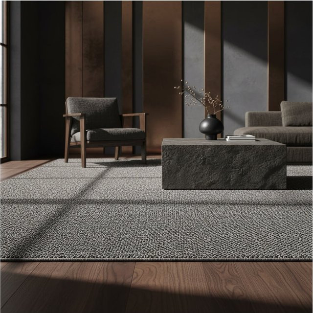 Flachwebteppich CIMA von Kadima Design, einfarbig, Grau, B/T: 140 x 200 cm - Bild 1