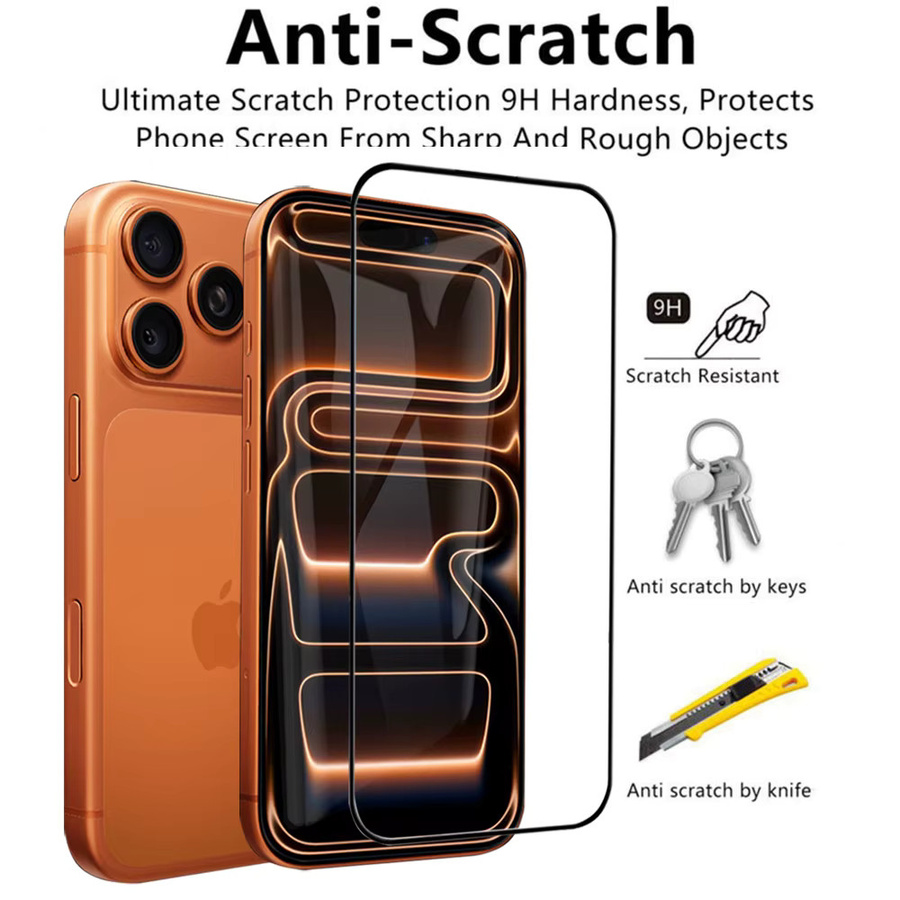 Amour Brave 5er-Pack Displayschutz aus gehärtetem Glas für iPhone 17 16 15 14 13 12 11 Pro Max XS Max XR Plus Air transparent - Bild 3