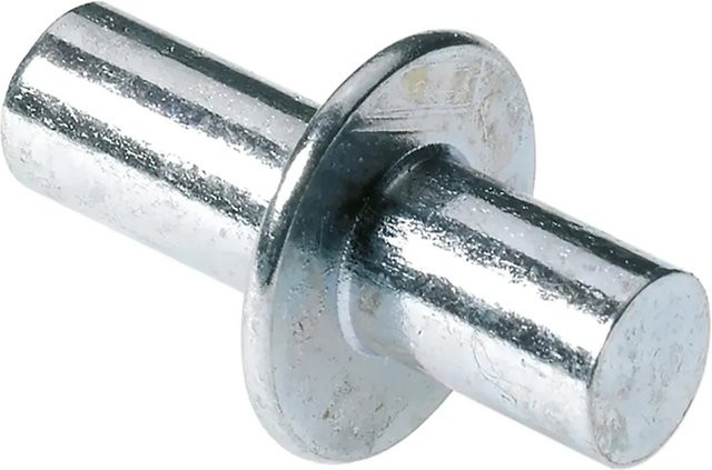 Hettich Steck-Bodenträger aus verzinktem Stahl in Silber, Ø 5 mm, 20 Stück - Bild 1