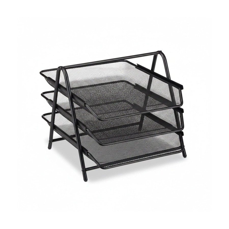 Relaxdays Dokumentenablage aus Metall in Schwarz, ausziehbar für A4, B/T/H: 27,0 x 29,5 x 35,5 cm - Bild 2