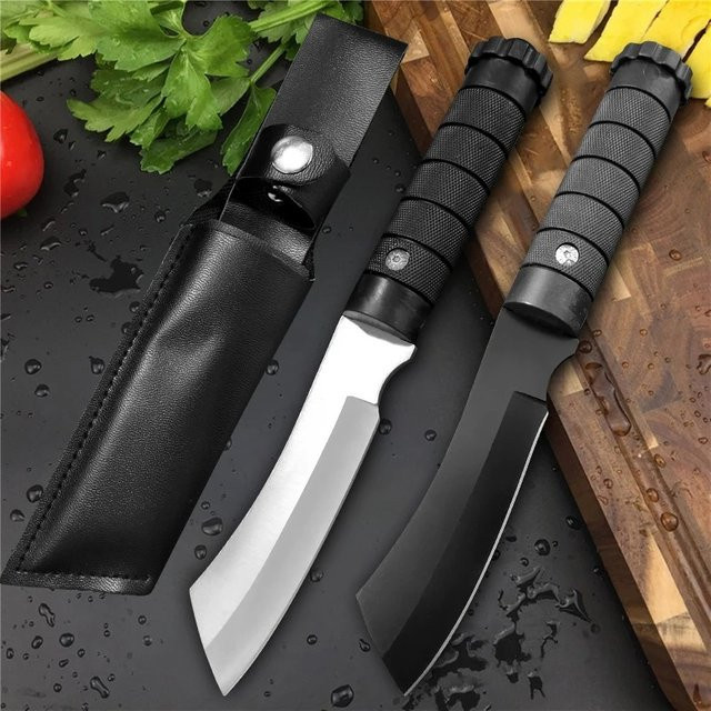 GuanQi Japanisches Fleisch-Hackmesser aus geschmiedetem Edelstahl mit ABS-Griff und Scheide - Bild 1