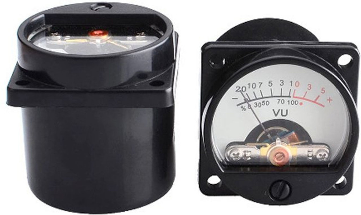 APWIKOGER 500UA Panel VU Meter mit warmem Backlight für Audio Level Recording in Schwarz - Bild 1
